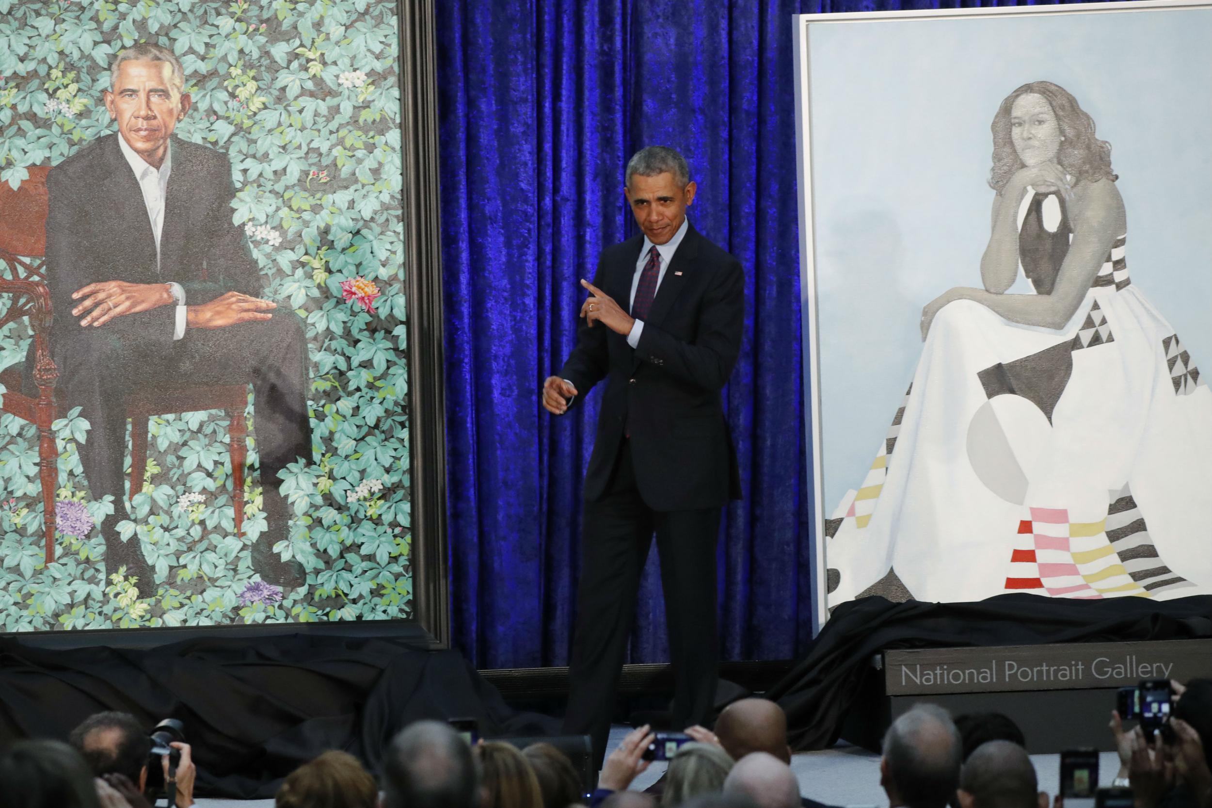 The former president said he felt his portrait was ‘pretty sharp’