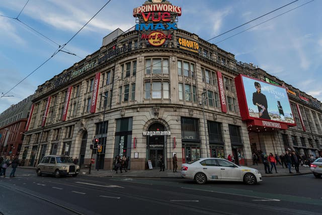 The fight took place outside the Printworks entertainment hub