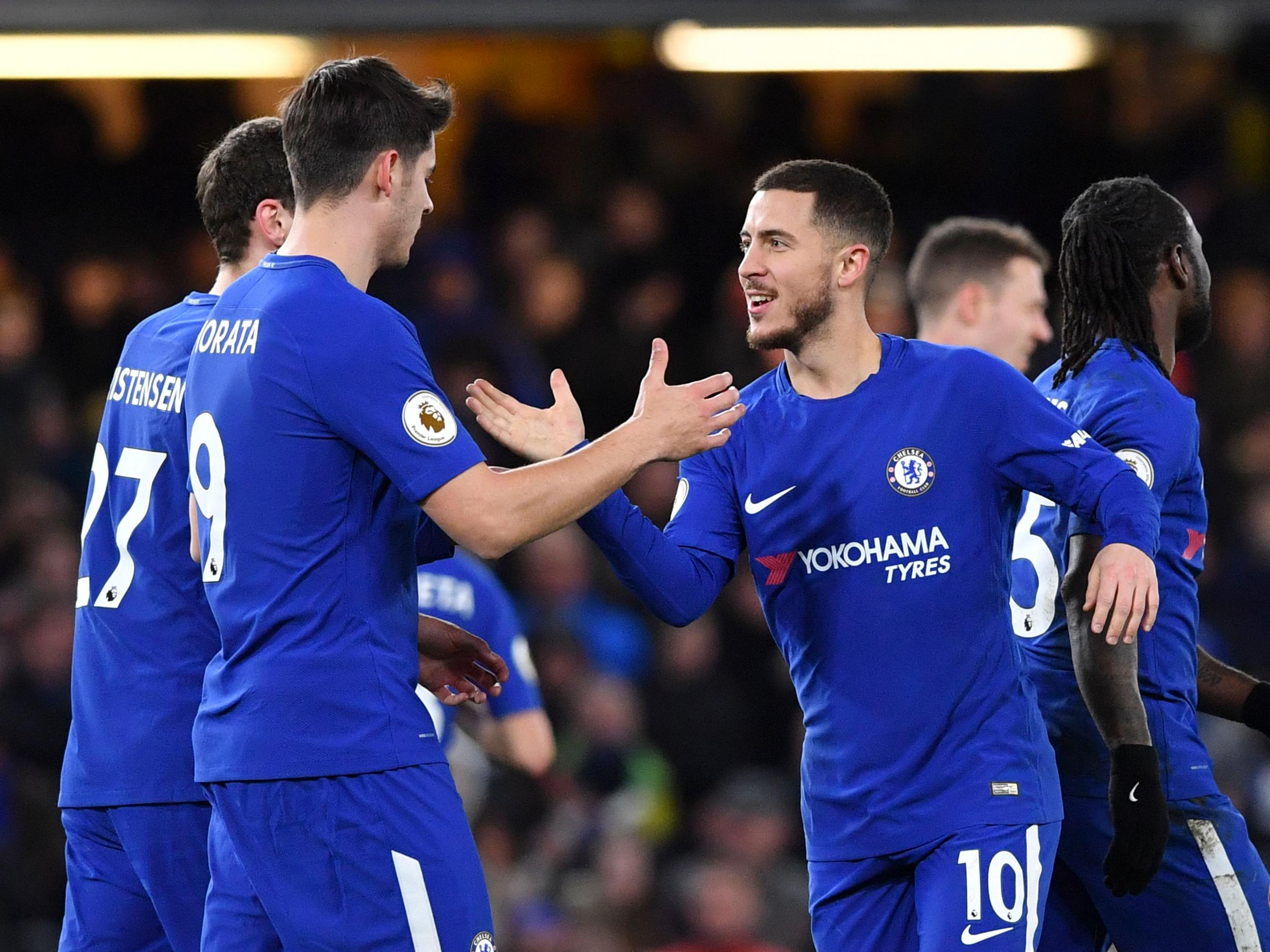 Hazard added Chelsea's third to make certain of the win