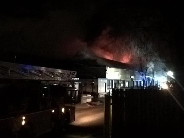 The fire at Long Drive, Northolt, where multiple warehouse units are on fire