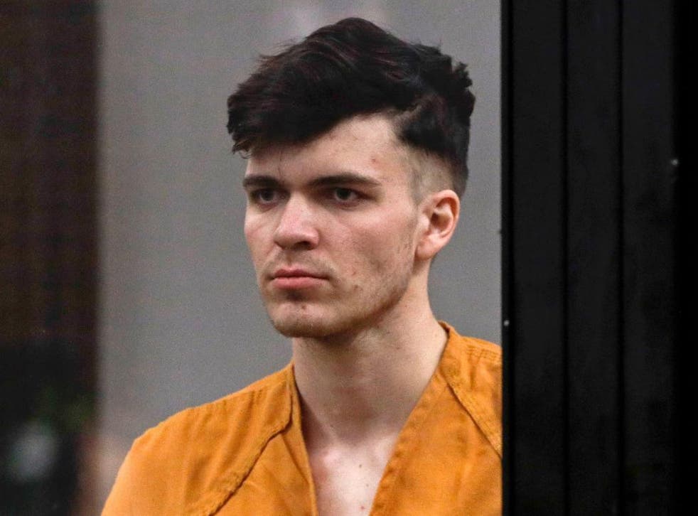 Samuel Woodward appeared in a Santa Ana, California, courtroom last month. He is charged with the murder of a college student, Blaze Bernstein
