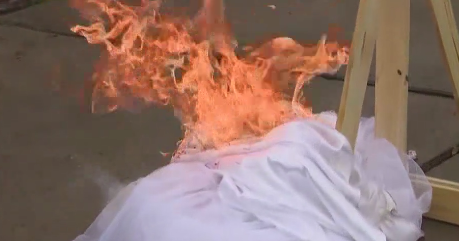 Briana Barksdale burned her wedding dress to celebrate her divorce
