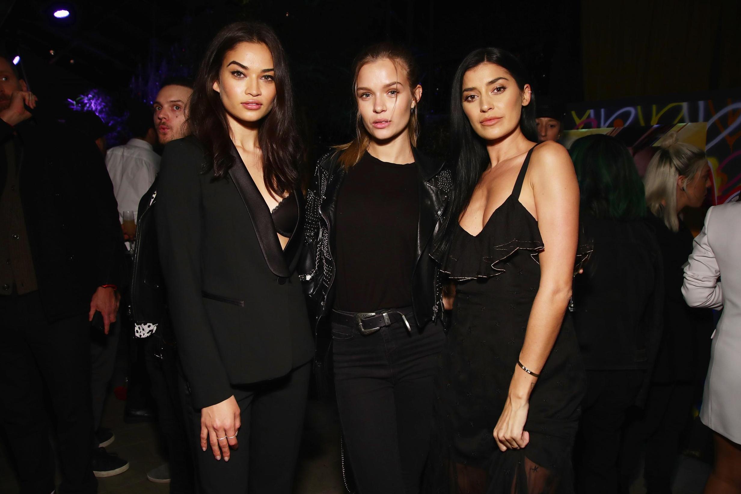 Shanina Shaik, Josephine Skriver and Nicole Williams at New York Fashion Week