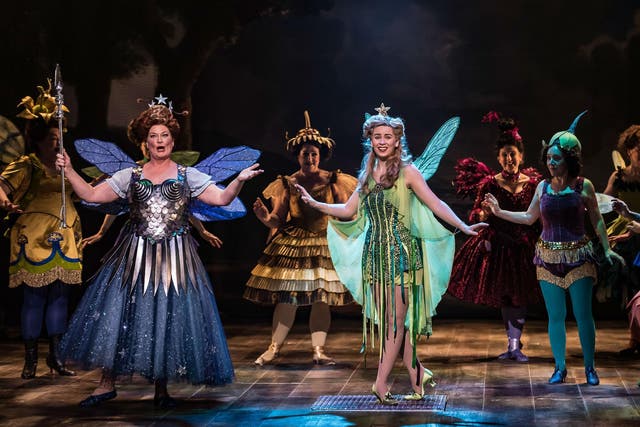 Yvonne Howard as the Fairy Queen and Samantha Price as Iolanthe in the English National Opera's new production of the Gilbert & Sullivan opera