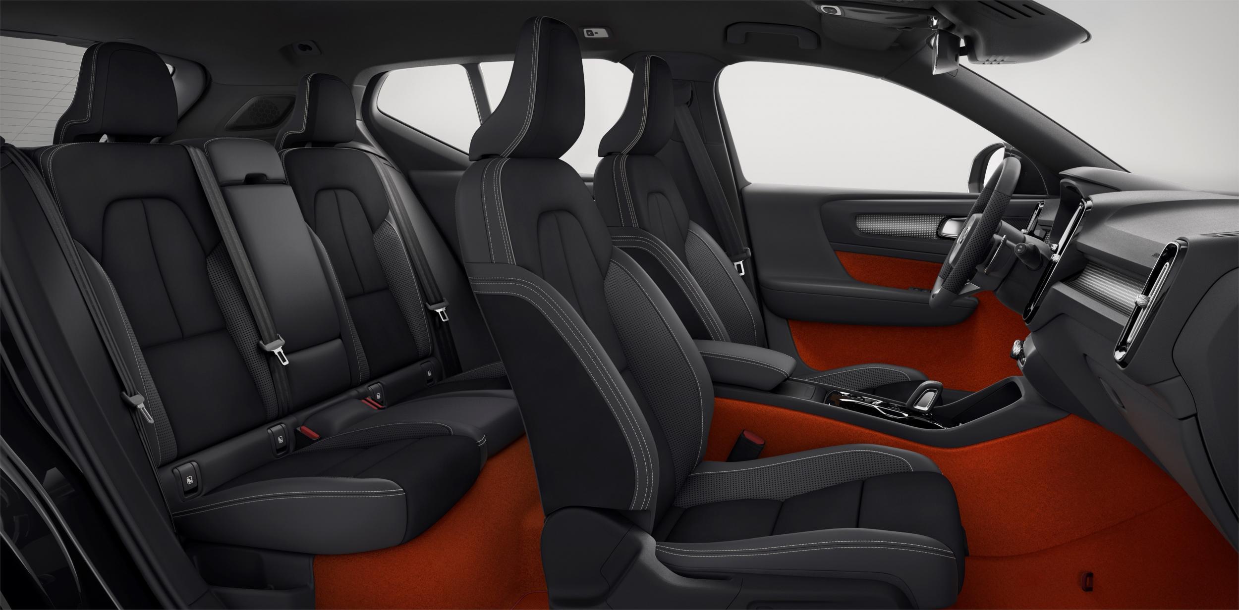 The interior is practical – and very orange