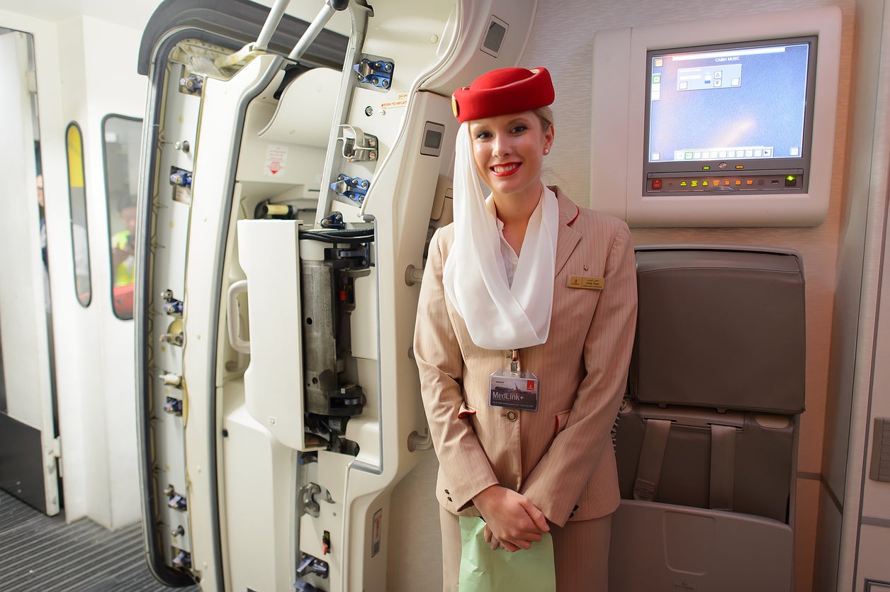 Emirates’ iconic uniform for female cabin crew