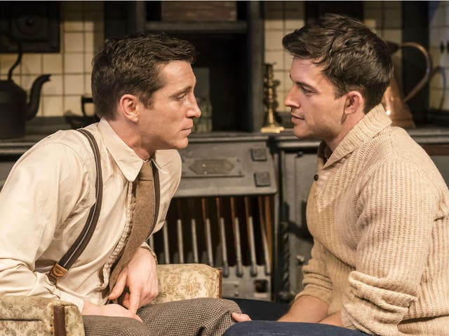 Ben Batt (left) and Jonathan Bailey in 'The York Realist' at the Donmar Warehouse