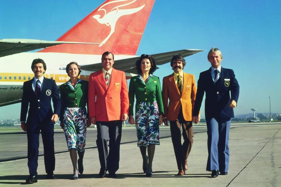 The vintage Qantas fusion of sporty-chic and business casual
