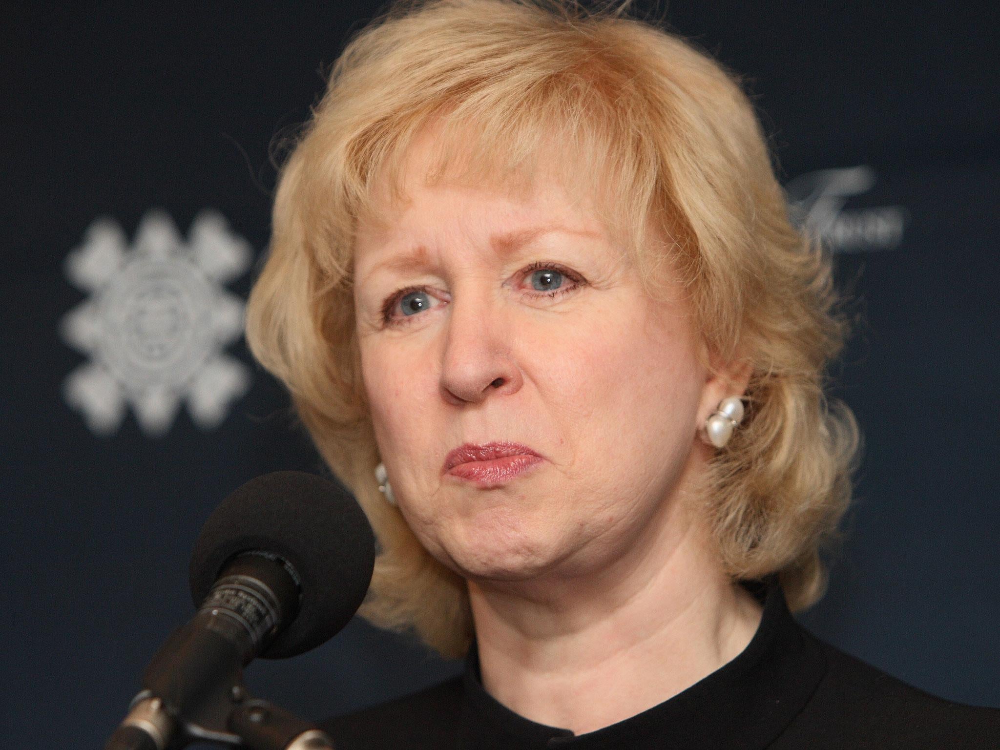 'I am struck by how many women on television news wear sleeveless dresses- often when sitting with suited men', says Kim Campbell, who served as Prime Minister briefly in 1993
