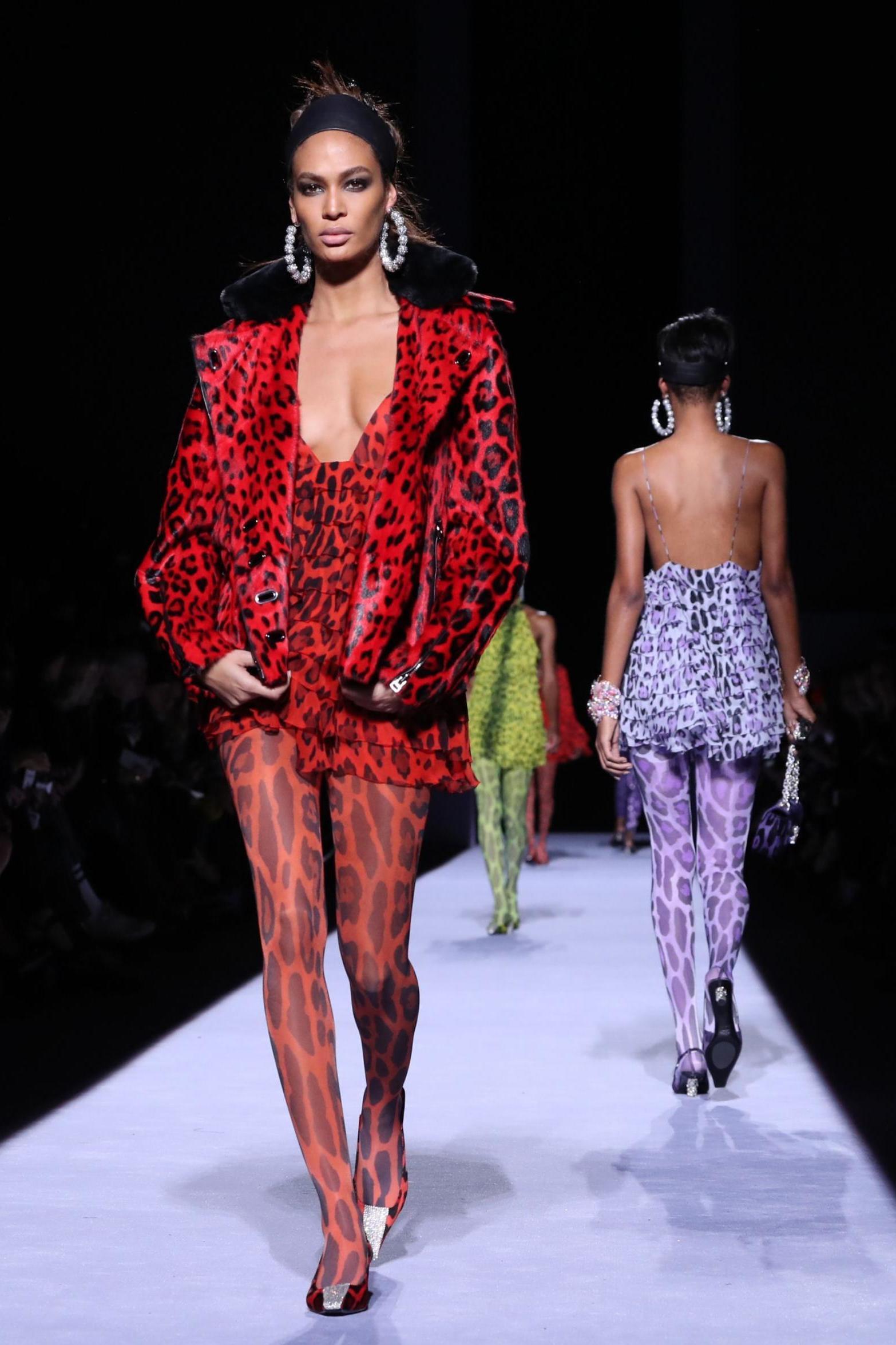 Joan Smalls walking the runway at Tom Ford