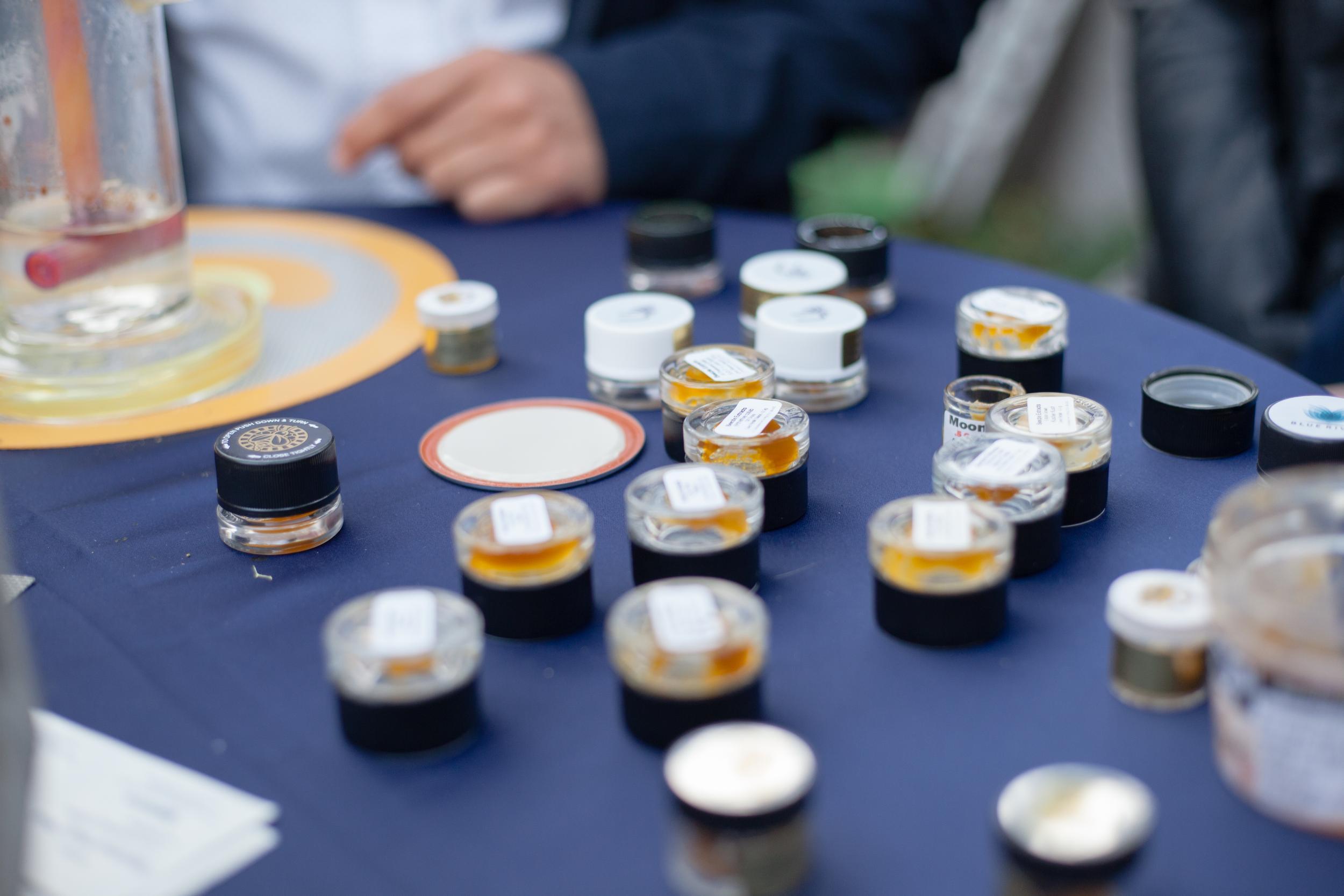 A dab bar replaced a typical bar at the California wedding