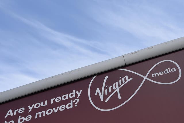 Virgin Media fibre broadband advertised in London