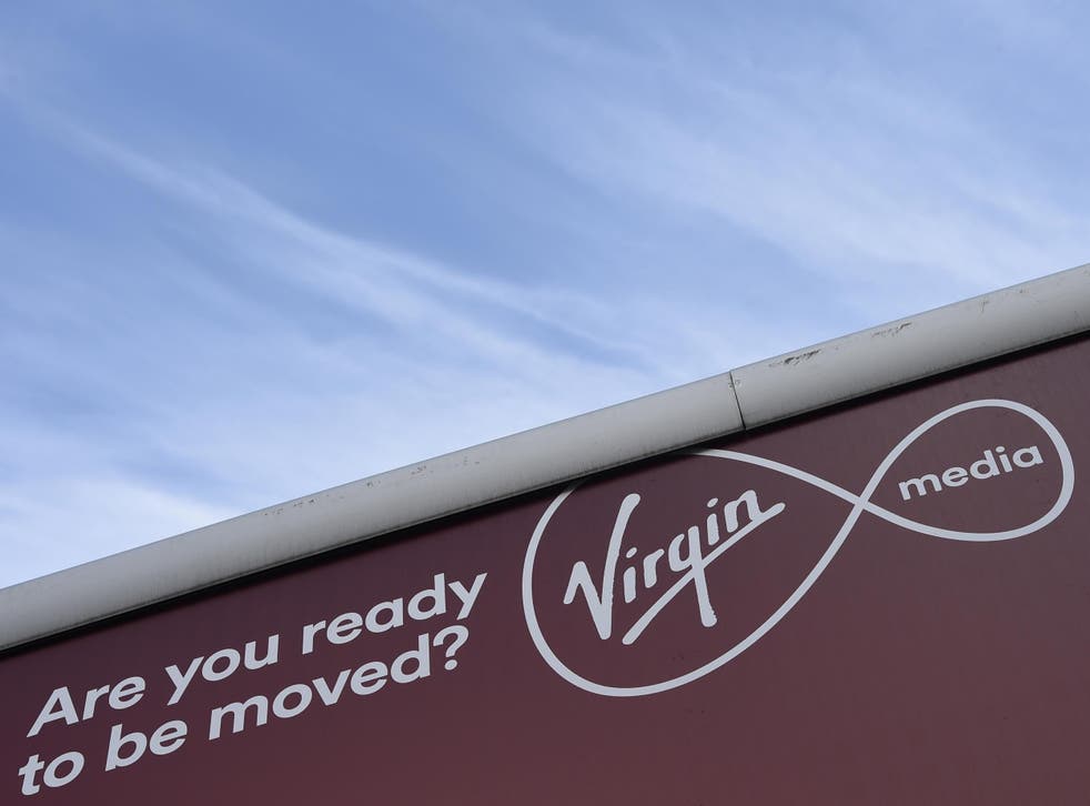 Virgin Media fibre broadband advertised in London