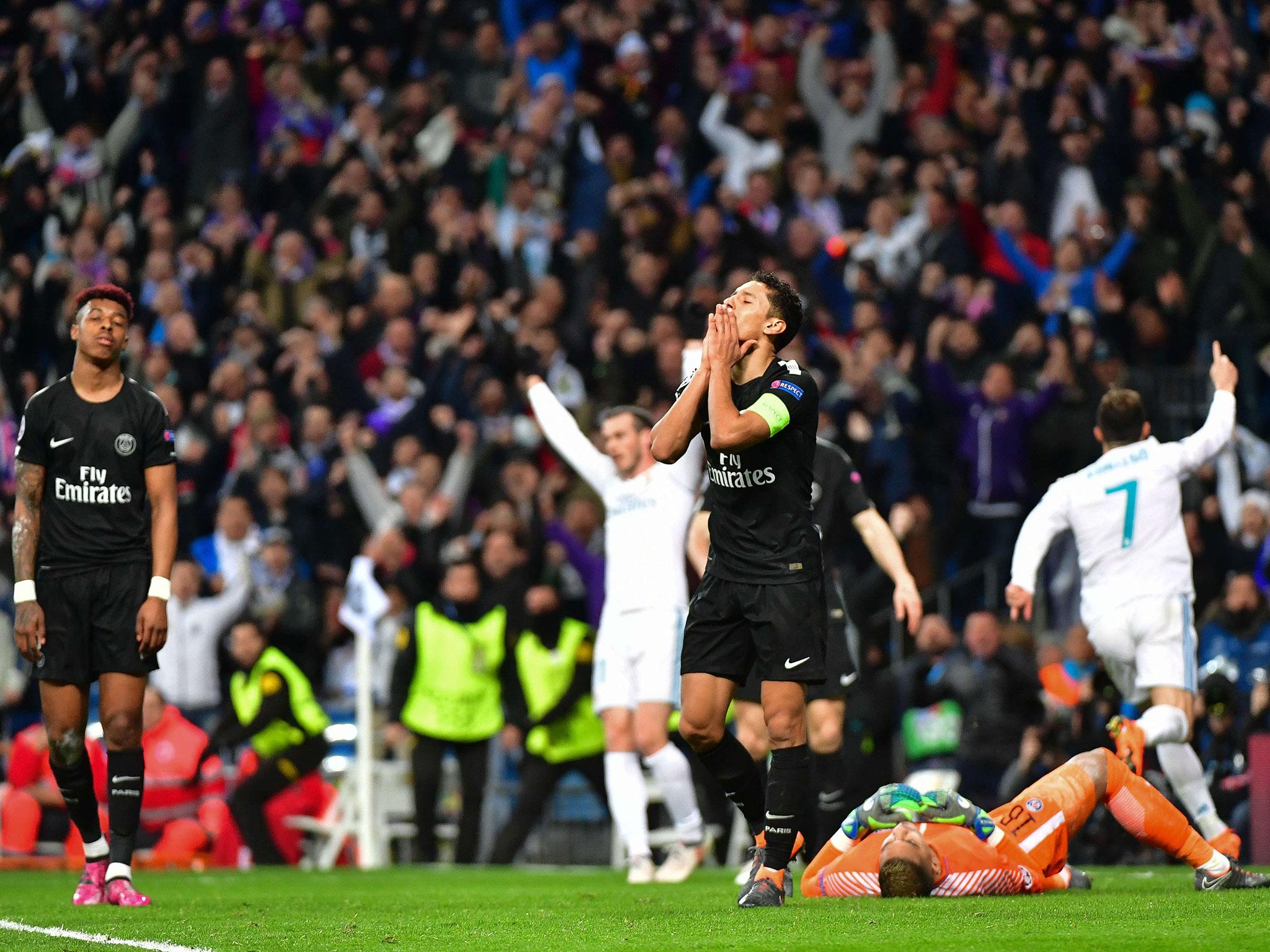 PSG conceded two late goals at the Bernabeu in the first-leg tie