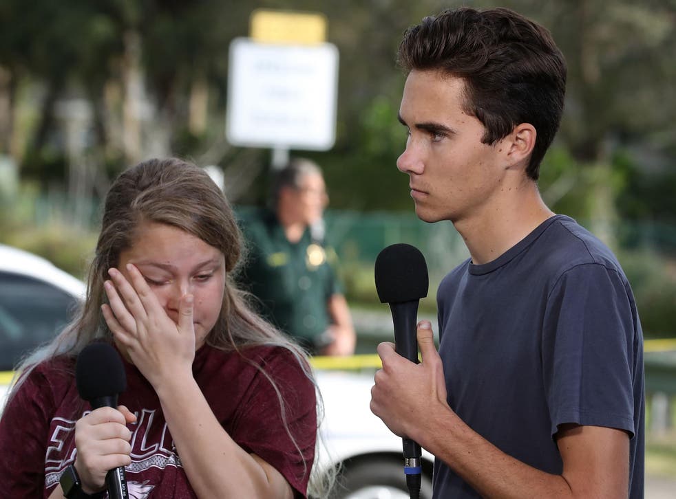 Students Kelsey Friend and David Hogg recount their stories about the mass shooting at the Marjory Stoneman Douglas High School