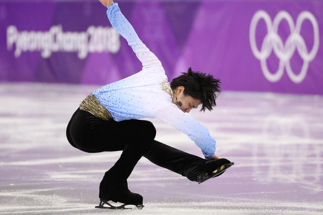 Yuzuru Hanyu competing at the Pyeongchang Games