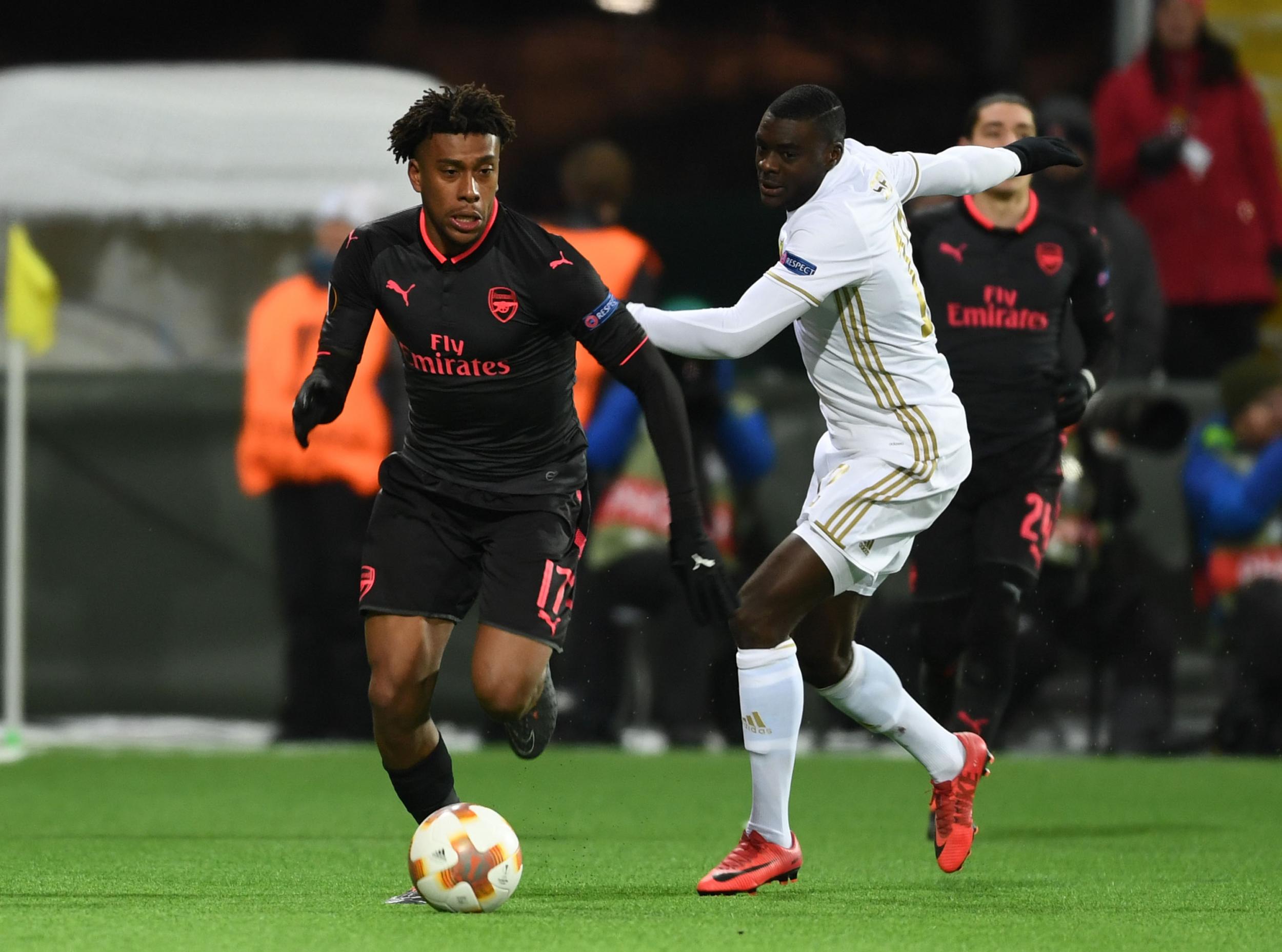 Alex Iwobi in action for Arsenal