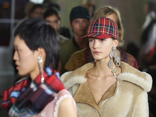 Models present Burberry creations for spring/summer during last year’s show