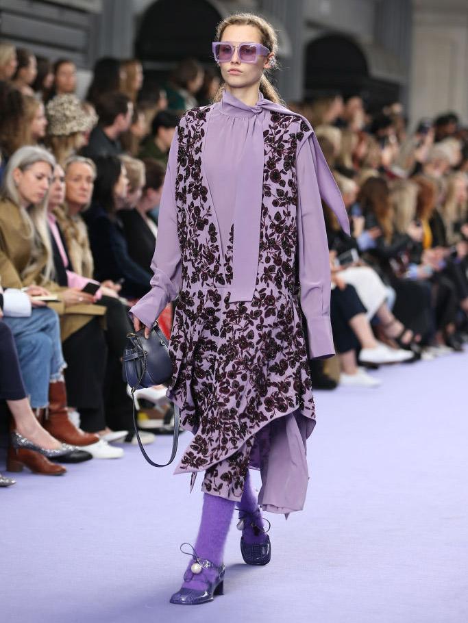 Ultraviolet: a model presents a Mulberry look during last year’s autumn/winter show in London (AFP/Getty)