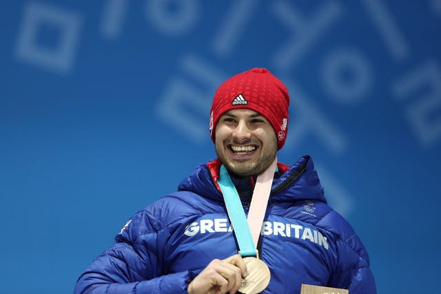 The Briton claimed a surprise bronze in the men's skeleton