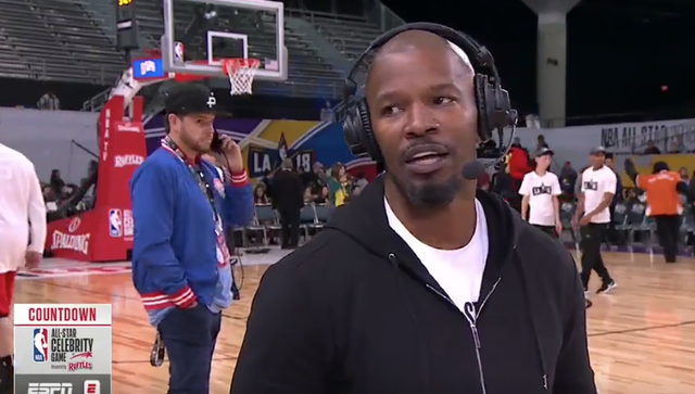 Jamie Foxx wasn't a fan of the question about Katie Holmes