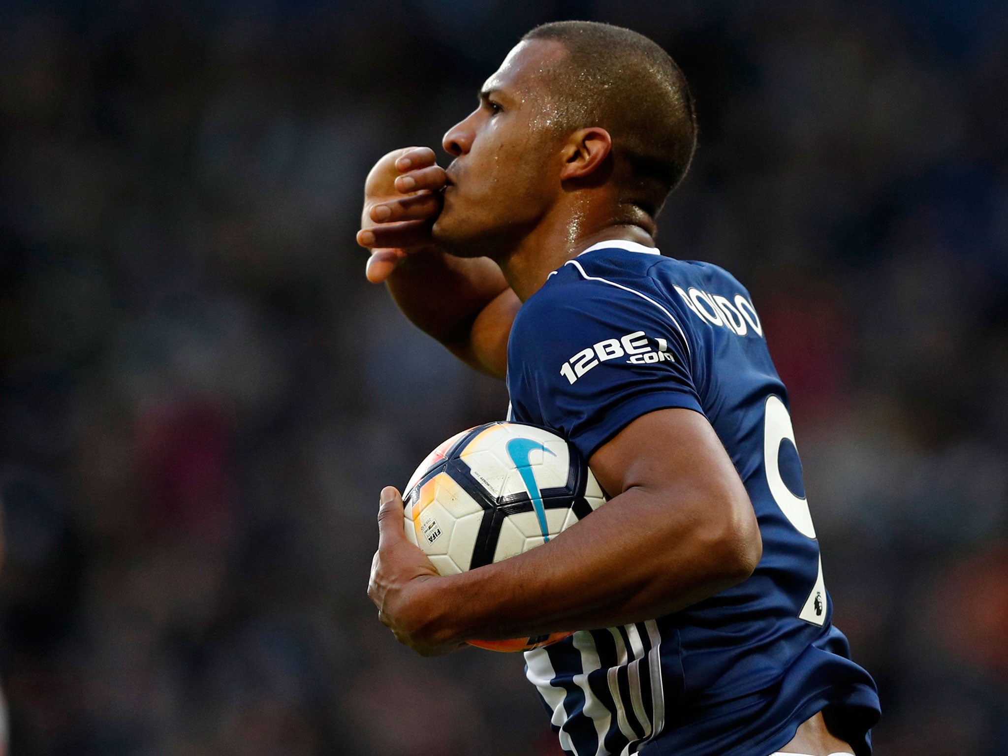 Salomon Rondon playing for West Brom