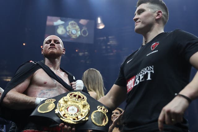Groves was taken to hospital after the fight to have a scan on his injured shoulder