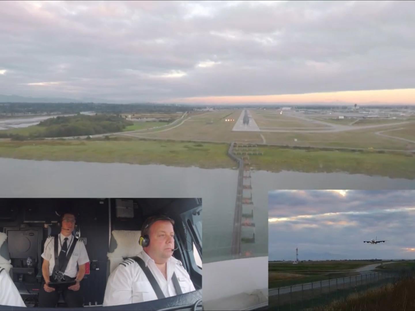 Wallsworth filmed his landing at Vancouver airport