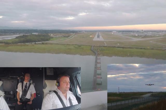 Wallsworth filmed his landing at Vancouver airport