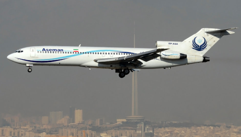 Boeing 727: the only carrier still flying these three-engined jets is Aseman Airlines