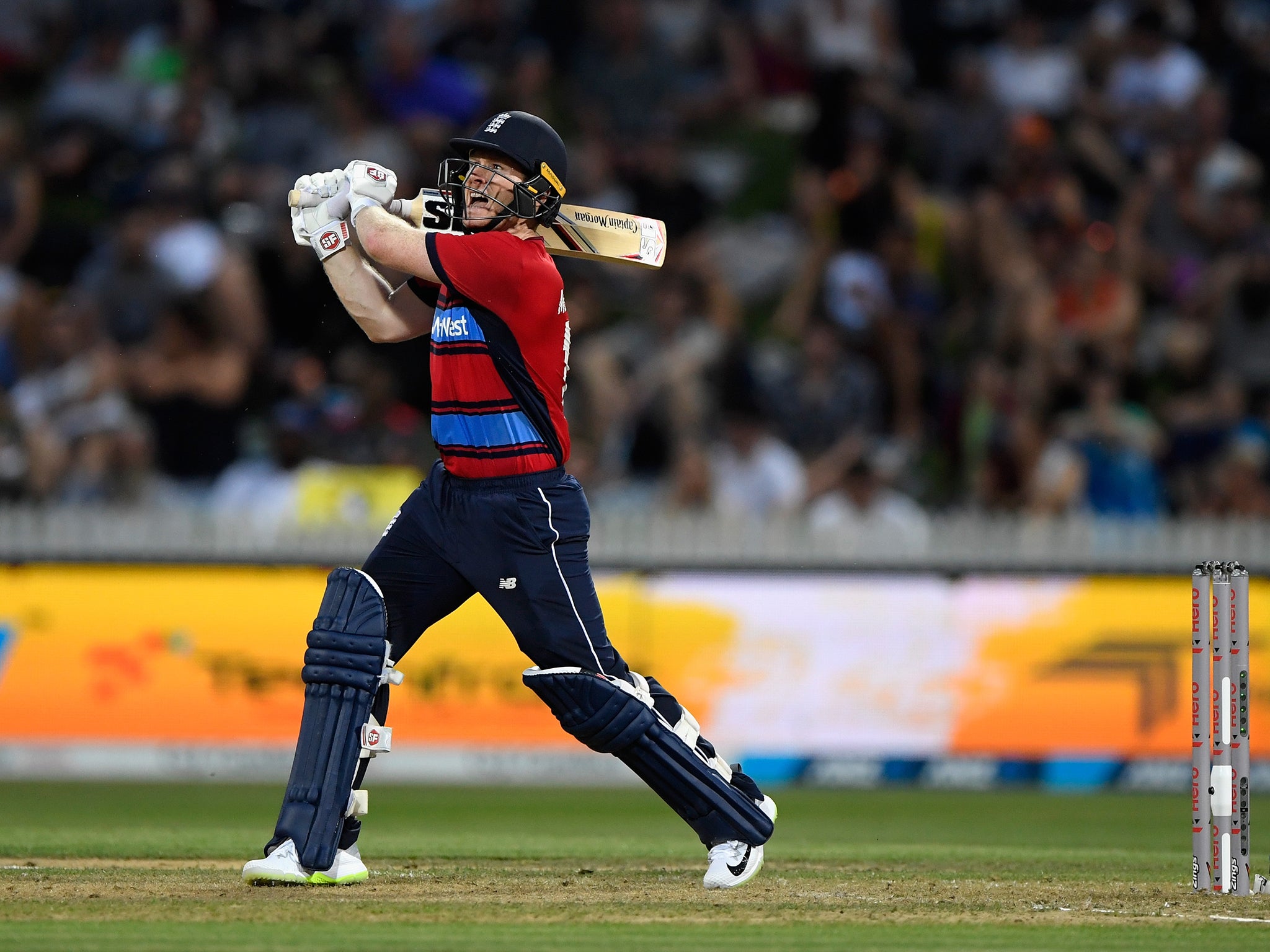 Eoin Morgan guided his England side to victory in their final T20 game against New Zealand