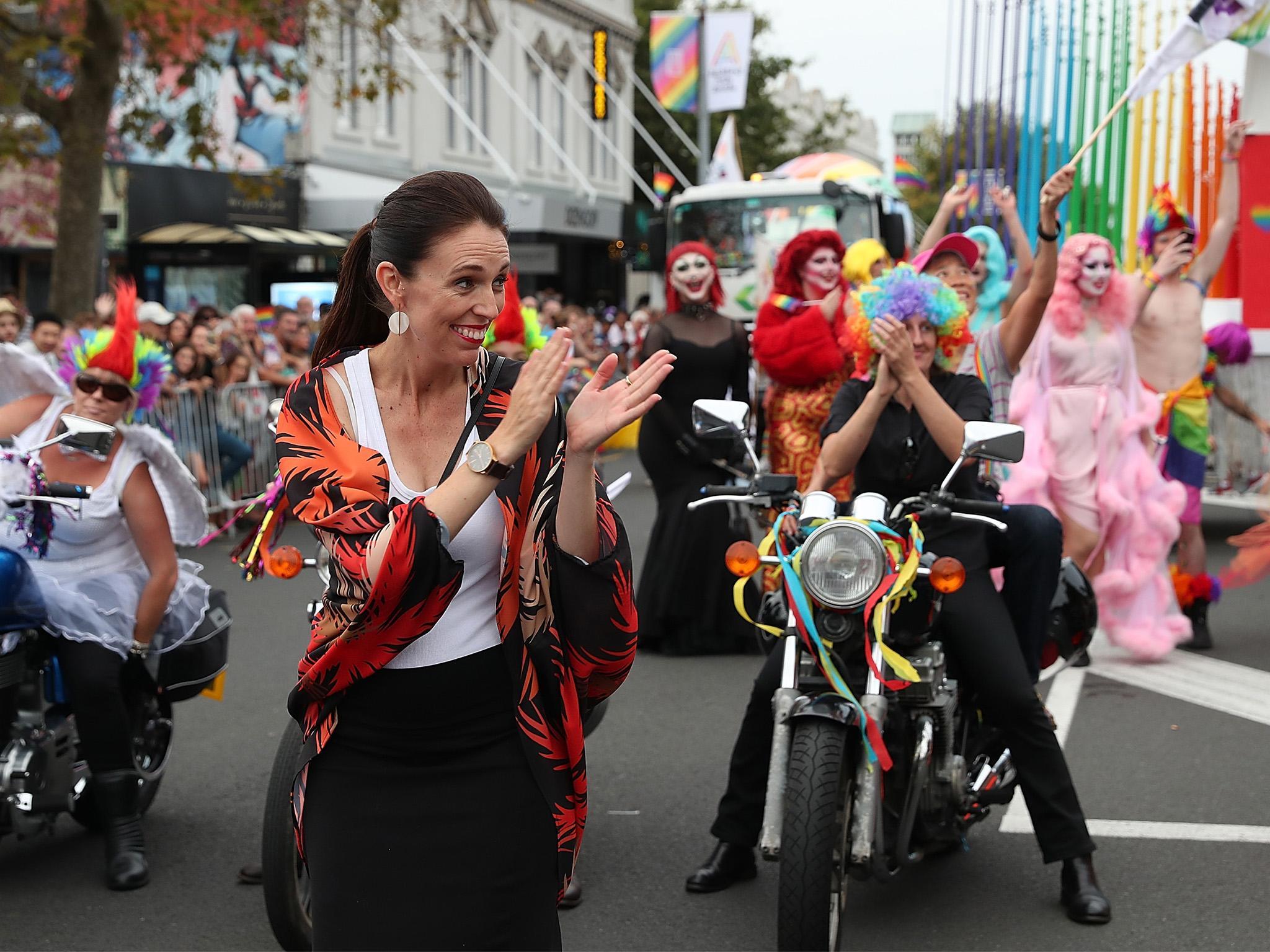 New Zealand prime minister first ever to march in gay pride
