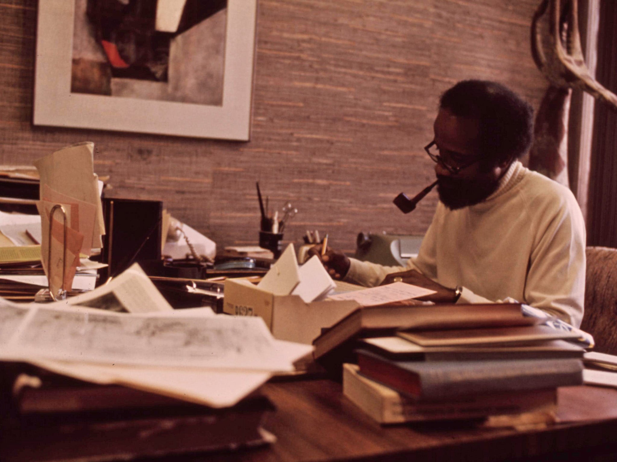 Bennett in 1973. He was the author of a series of historical books about the black experience in America (US National Archives)