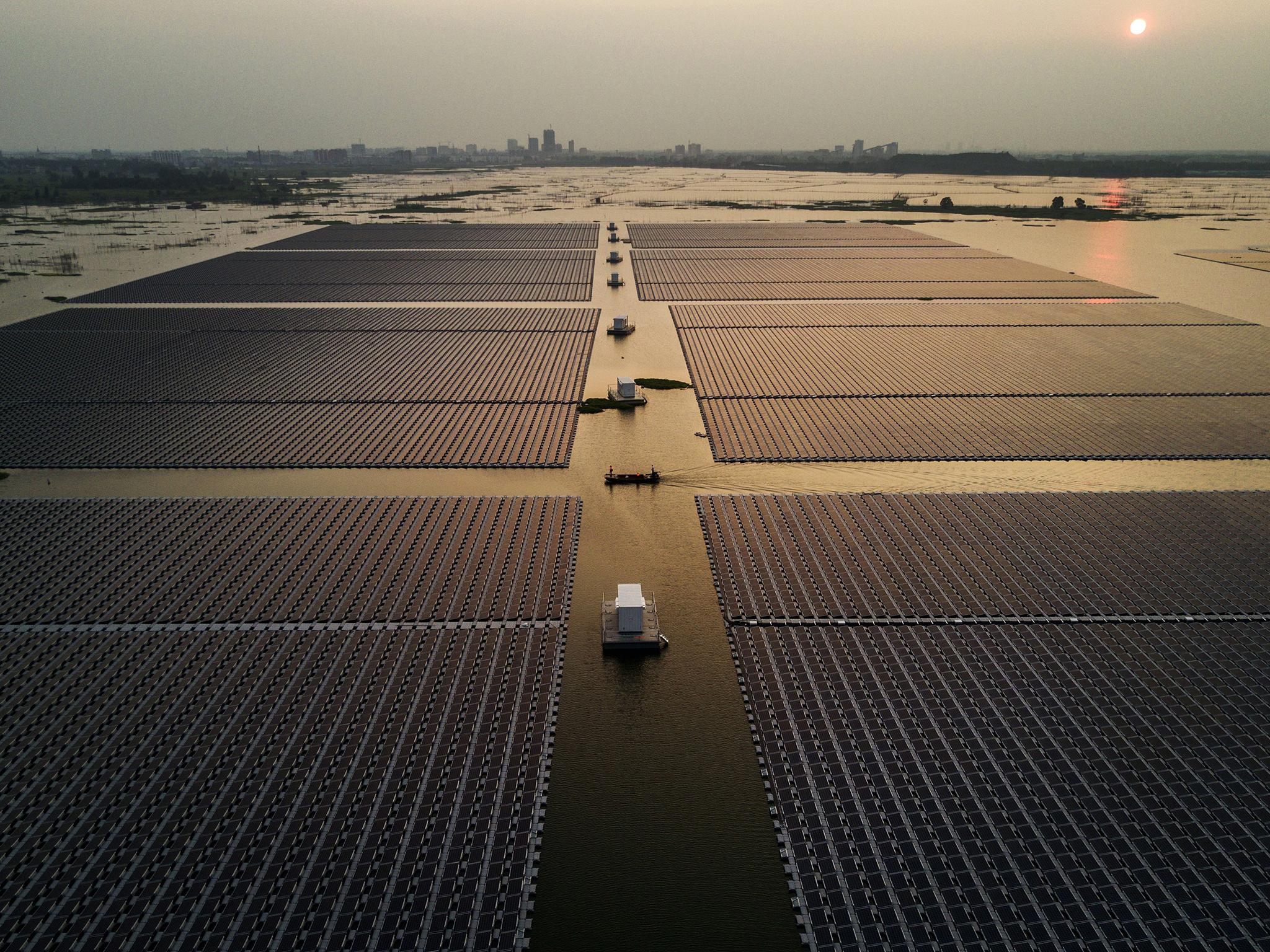 China has gone to great lengths to transform itself into a green energy pioneer, and has built the world’s largest floating solar farm