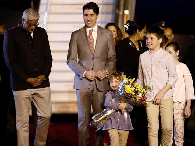 Justin Trudeau was greeted by a junior agricultural minister when he arrived in India