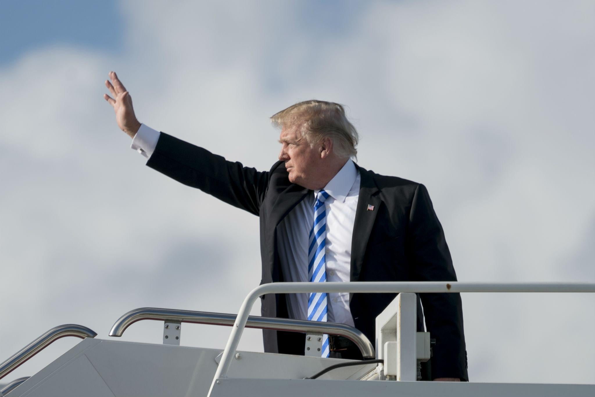 President Donald Trump returns to Washington after spending the weekend in Florida