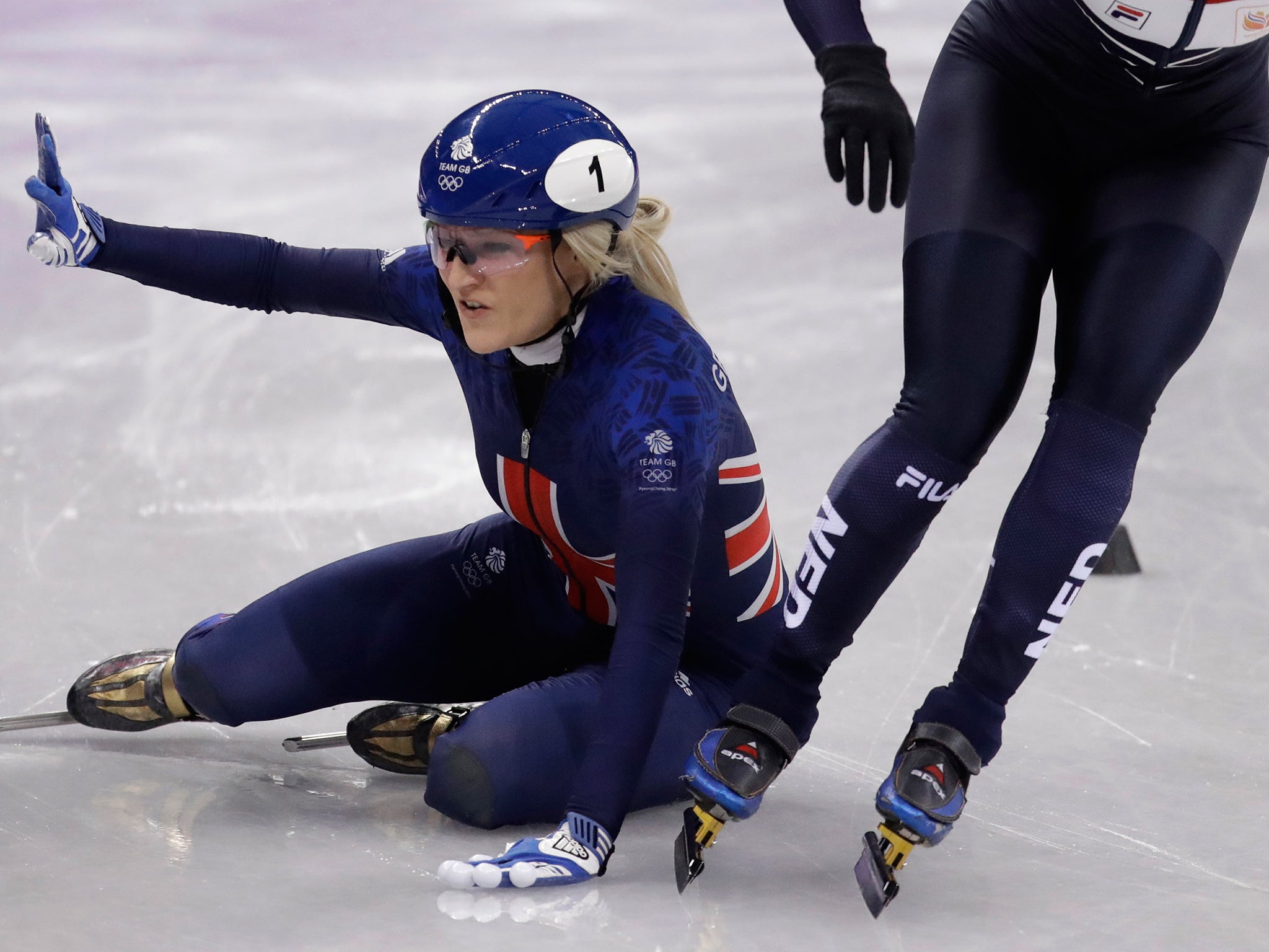 Elise Christie was disqualified from the 1000m short-track speedskating heats