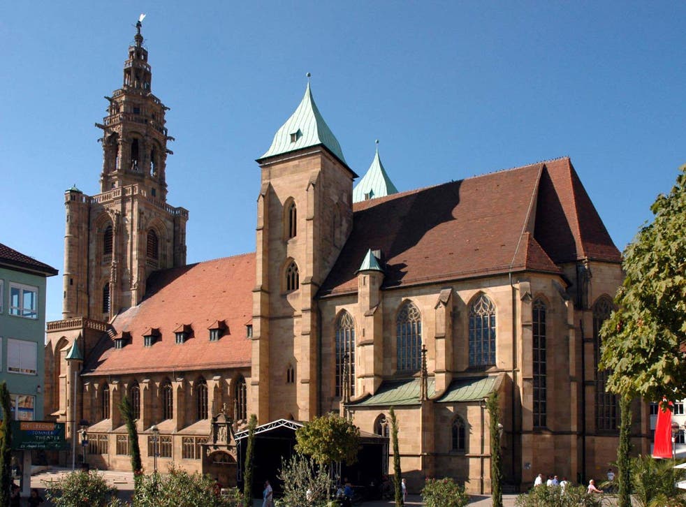 The attack took place near St Kilian's Church in Heilbronn, Germany.