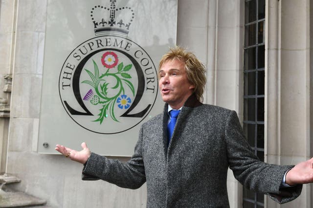 Pimlico Plumbers founder Charlie Mullins outside the Supreme Court as the case began on Tuesday