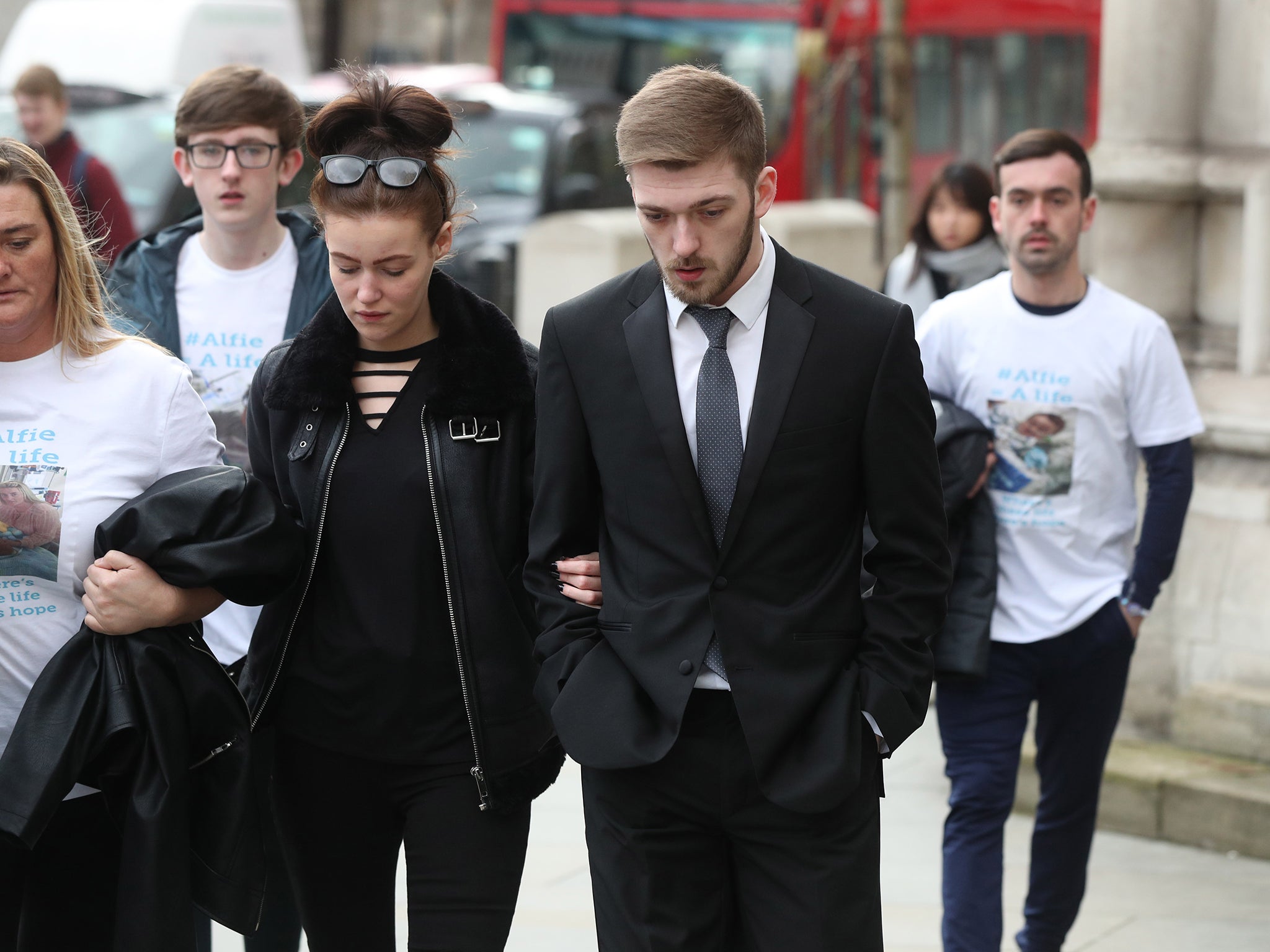 Tom Evans and Kate James, the parents of 21-month-old Alfie Evans, want treatment to continue and want to fly him to a hospital in Rome