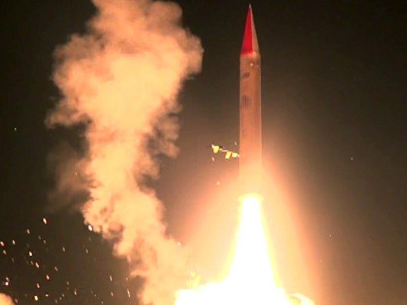 An Arrow-3 is launched at a test site in Israel
