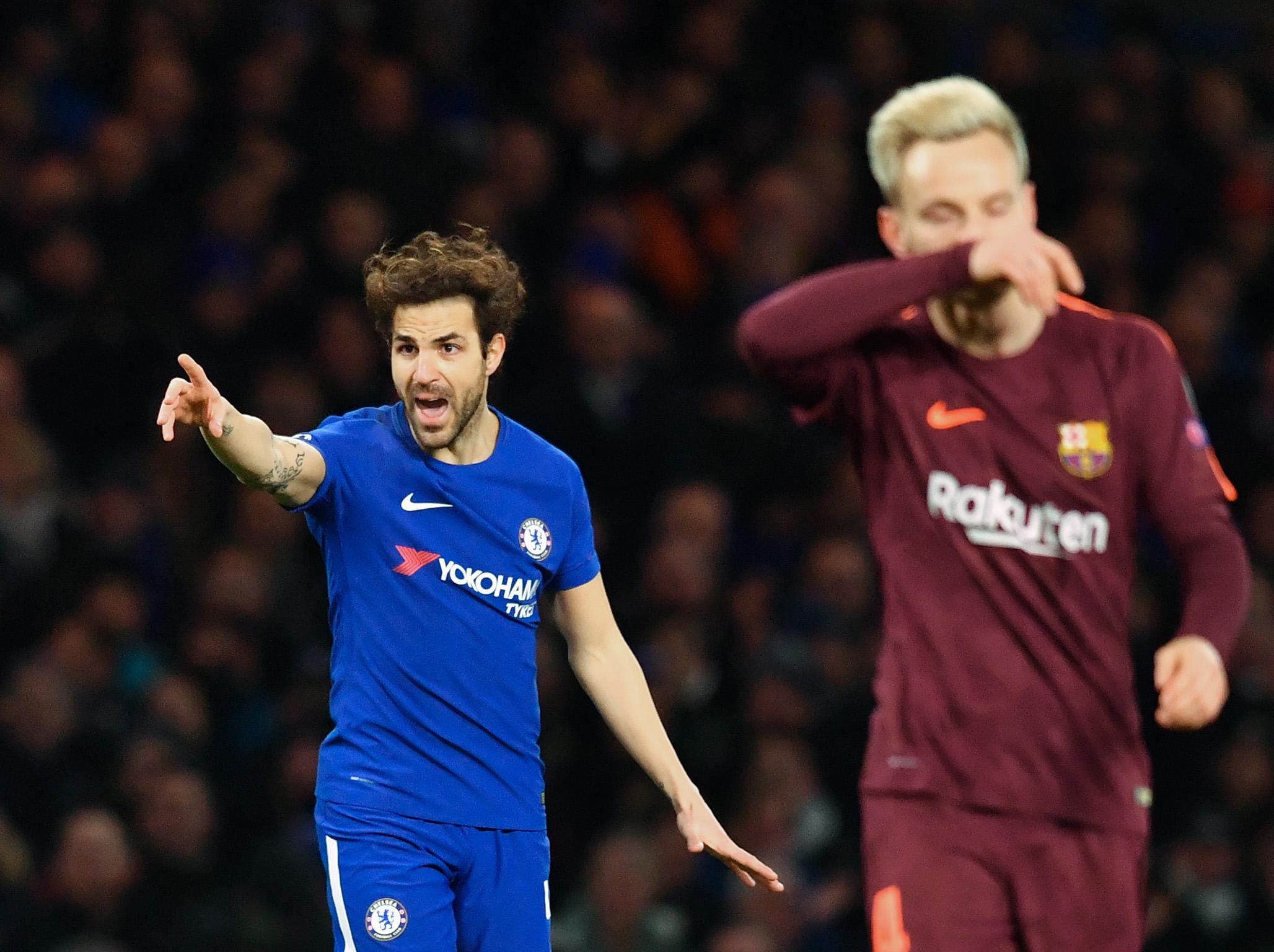 Cesc Fabregas directs Chelsea's midfield