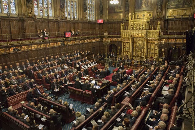 A packed House of Lords; Theresa May has stepped back from implementing reforms to the chamber