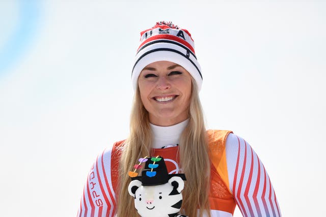 Lindsey Vonn claimed the bronze medal in the women's downhill