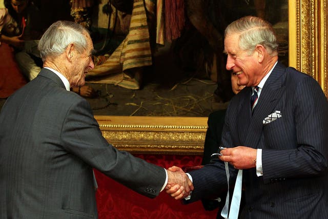 Sir Gerald receives the Prince of Wales Medal for Arts Philanthropy in 2012