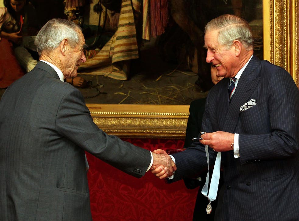 Sir Gerald receives the Prince of Wales Medal for Arts Philanthropy in 2012