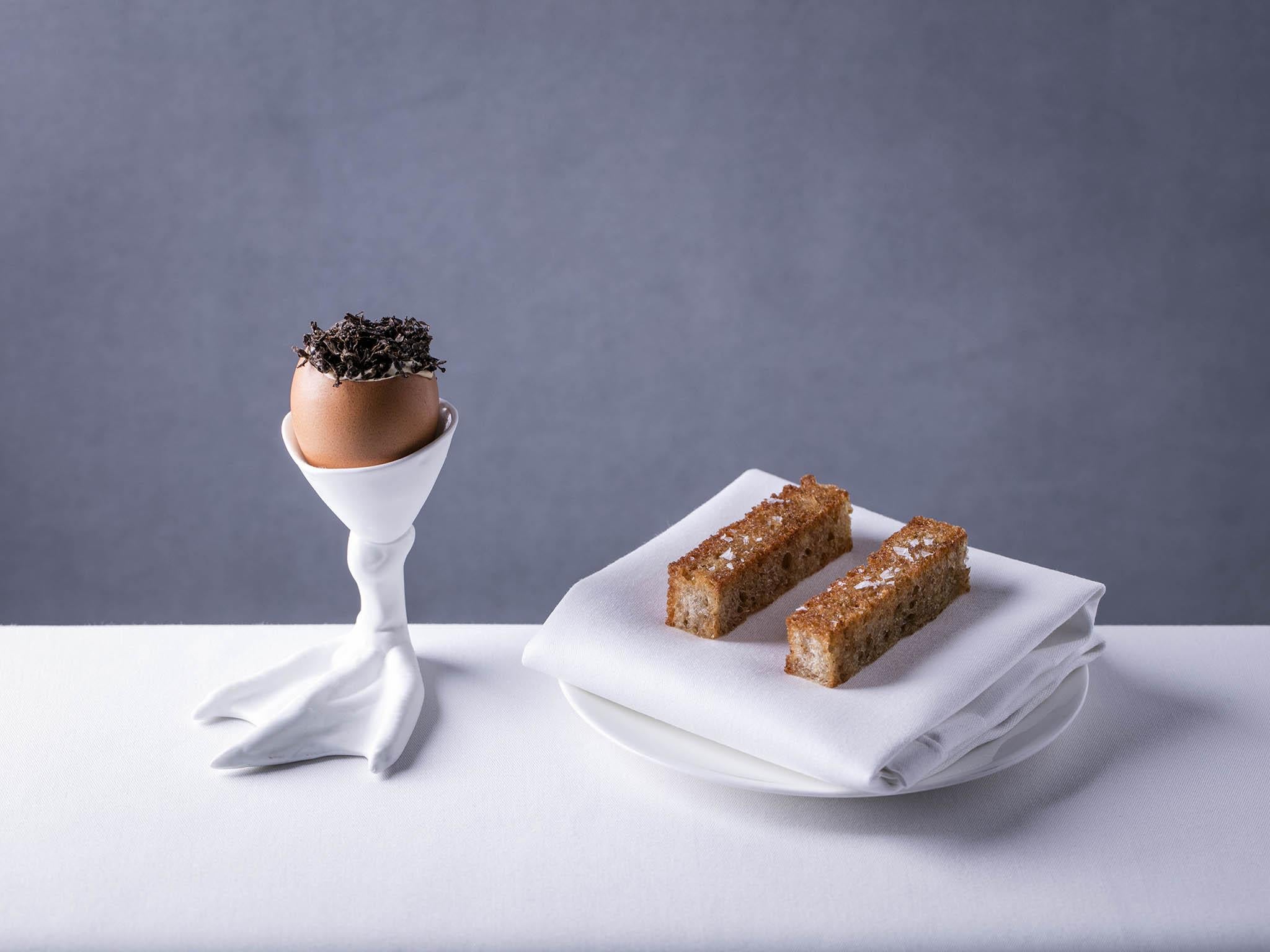 The novelty clearly hasn’t worn off by brunch, with the egg and soldiers served in a suitably novel egg cup