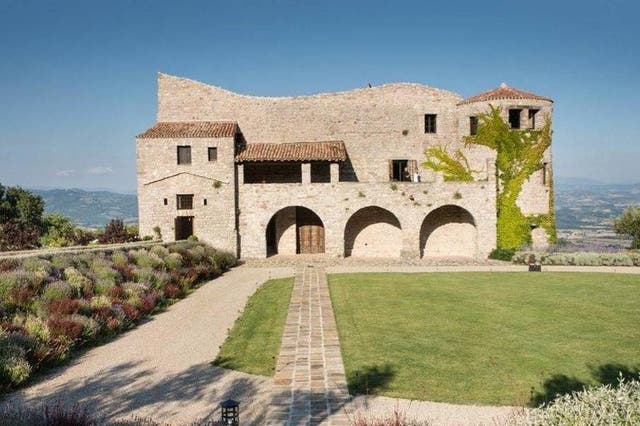 The winning bidder – and their friends – will enjoy panoramic views from an eight-bedroom castle near Perugia
