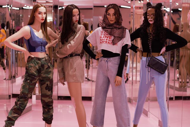 Missguided's new range of mannequins features female figures of different ethnicities and with skin conditions such as vitiligo