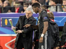 Mourinho angrily defends his decision to drop Pogba for Sevilla draw